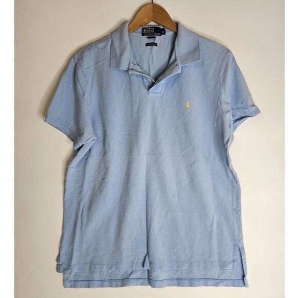 Polo Ralph Lauren Classic Polo Baby Blue Custom Slim Fit Preppy XLarge - Picture 1 of 4